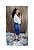 Plus Size- Saia Jeans Midi com detalhes nas laterais REF 202 - Imagem 2