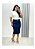 Saia Midi Jeans  com ziper nos bolsos Ref 0217 - Imagem 1