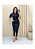 Saia Maxi Midi no jeans preto com fenda e detalhes em ilhós REF 0221 KELLY - Imagem 1