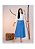 Saia Jeans Maxi Midi Ref 0240 lavado Claro - Imagem 1