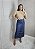 Saia Jeans Gleice Ref 024 Bordada - Imagem 1