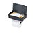 SUPORTE  3 X 1 - LENCO  /PAPEL HIGIENICO / CELULAR  -DUPA  FACE  3M  PRETO - Imagem 3