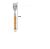 Kit 3pçs Garfo De Mesa Aço inox Cabo De Plastico Clink - Imagem 1