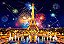 Pintura Numerada Torre Eiffel Ano Novo Tecido Pincéis e Tintas Y5404 - Imagem 1