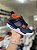 NK Jordan Retro 4 Infantil Azul e Laranja - Imagem 1