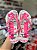 Chinelo Santa Lolla You Me-Rosa e Branco - Imagem 1