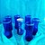 Copo de Vidro Azul Personalizado Com Filete Kit 12 Unidades - Imagem 6