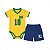 Conjunto Body + Shorts Brasil Seleção Copa Do Mundo 2026 - Imagem 4