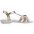Sandália Trançada Bicolor Comfort - Ouro Light e Branco - Imagem 2