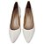 Scarpin Bico Fino Salto Grosso Napa - Off White - Imagem 3