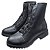 Ankle Boot Baixo Trançado Fita - Preto - Imagem 3