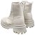 Ankle Boot Tratorado com Zíper - Off White - Imagem 4
