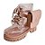 Galocha Coturno Chloe Infantil com Bolsinha - Rosé Glitter - Imagem 1