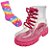 Galocha Coturno Chloe Infantil Incolor Meia - Pink - Imagem 1