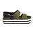 Sandália Clog Infantil Listras - Verde Militar - Imagem 2