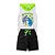 Conjunto Infantil Menino Monstros Na Cidade - Branco e Preto - Imagem 1