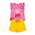 Conjunto Infantil Menina Piscadinha Peppa Pig - Rosa e Amarelo - Imagem 1