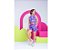 Conjunto Infantil Menina Cropped e Shorts Saia Stitch - Rosa Colorido - Imagem 1