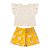 Conjunto Infantil Menina Patch Margarida - Creme e Amarelo - Imagem 3