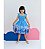 Vestido Infantil Ciganinha com Lastex Frozen - Azul - Imagem 1