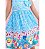 Vestido Infantil Drapeado com Laço e Lastex Baby Shark - Azul Bebê - Imagem 3