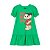 Vestido Infantil Turma Da Mônica Cheia De Charme - Verde - Imagem 1