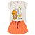 Conjunto Infantil Menina Smoothie Lover - Creme e Laranja - Imagem 1