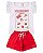 Conjunto Infantil Menina Strawberry - Branco- - Imagem 1