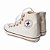 Tênis Infantil Star Feet Cano Alto Glitter - Branco e Bronze - Imagem 3