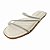 Sandália Rasteira ZigZag Strass - Creme - Imagem 1