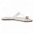 Sandália Rasteira Cruzada com Fivela Dourada - Off White - Imagem 2