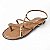 Sandália Rasteira Cruzada de Dedo - Marrom - Imagem 1