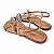 Sandália Rasteira Cruzada de Dedo - Marrom - Imagem 3