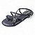 Sandália Rasteira Cruzada de Dedo - Preta - Imagem 1