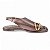 Sandália Rasteira de Dedo Fechada com Fivela Cobre - Marrom - Imagem 2