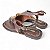 Sandália Rasteira de Dedo Fechada com Fivela Cobre - Marrom - Imagem 4