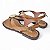 Sandália Rasteira de Dedo com Fivela Dourada - Caramelo - Imagem 4
