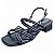 Sandália Cruzada Salto Médio - Preta - Imagem 1