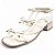 Sandália Salto Bloco com Lacinhos - Off White - Imagem 1