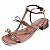 Sandália Salto Bloco com Lacinhos - Marrom - Imagem 1
