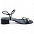 Sandália Ajustável Salto Bloco com Fivela - Preta - Imagem 2