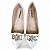 Sapatilha Bico Fino com Fivela Strass - Off White - Imagem 2