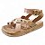 Sandália Papete com Tornozeleira - Bege - Imagem 1
