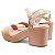 Sandália Plataforma Meia Pata - Bege - Imagem 4