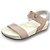 Sandália Papete Modare Comfort com Elástico - Bege e Off White - Imagem 1