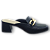 Mocassim Mule Comfort com Corrente - Preto e Dourado - Imagem 2
