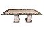 Mesa em Mosaico de mármore Bege-bahia 220x110 Ref. Nova Design - Imagem 1