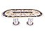 Mesa 2,20x1,10 Mosaico de mármore Carrara italiano Ref. 9201 com sodalita - Imagem 1