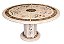 Mesa 1,50Ø em Mosaico de mármore Crema marfil Ref. 9201 - Imagem 1