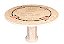 Mesa 080ø Em Crema Marfil Em Mosaico Ref. 04 Hibiscus - Imagem 1